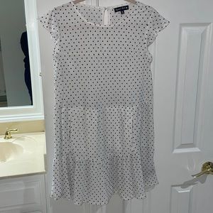Von Maur white polka dot dress brand new